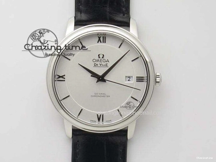 0120 De Ville Chronograph RG OMF 1:1 Best Edition Black Dial On Black Leather Strap A Sophisticated 8106